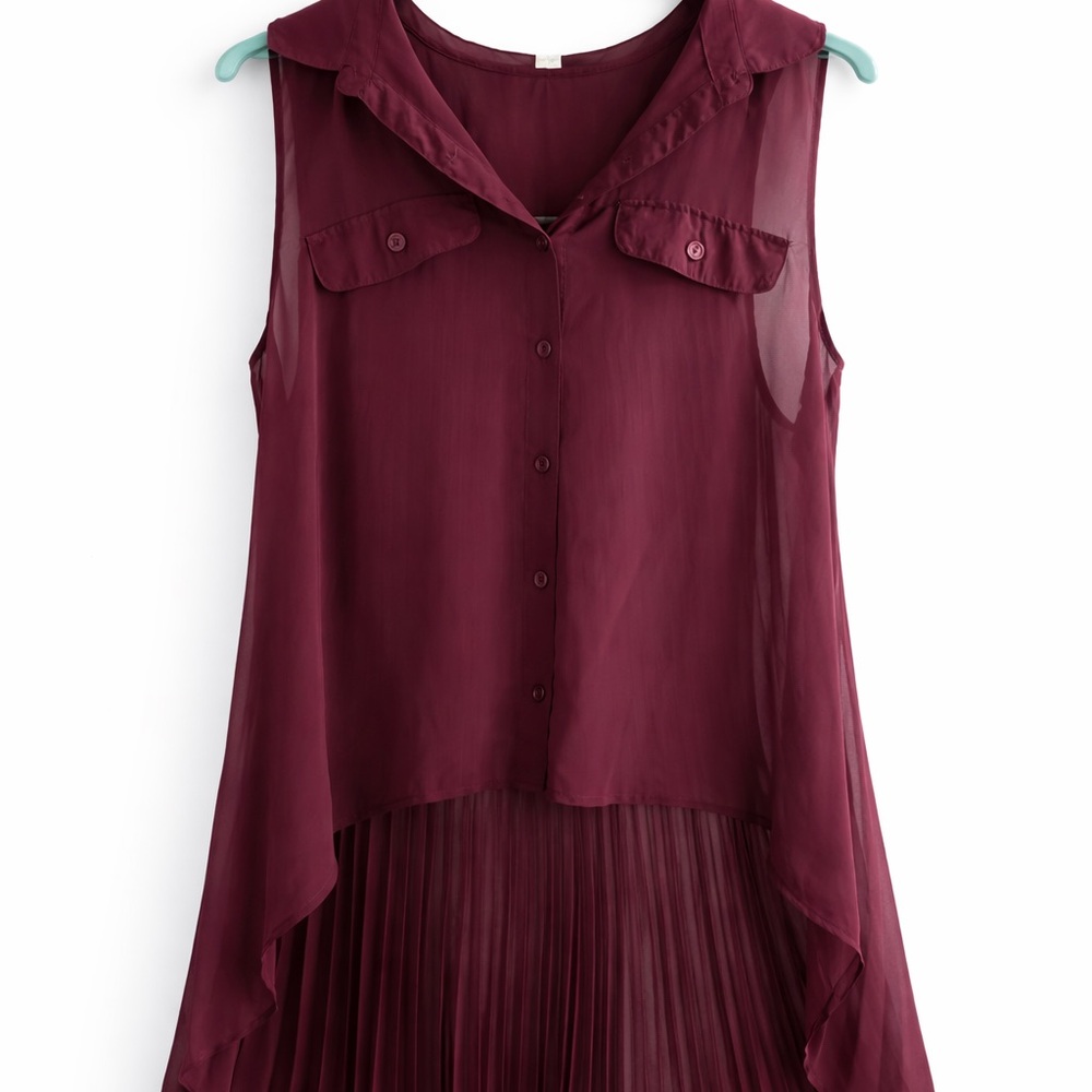 Eyeshadow Deep Burgundy Blouse